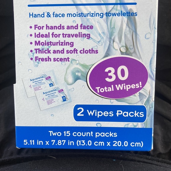 Antibacterial wet wipes hand & face moisturizing towelettes 2 wipes packs - Picture 2 of 4